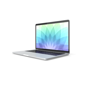 Premium Laptop Demo Mock-up - Silver